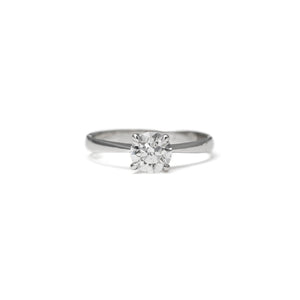 18K White Gold 0.70CT 4-Prong Solitaire Diamond Ring