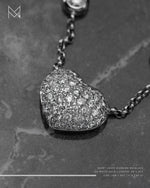 Load image into Gallery viewer, 18K White Gold Heart Shape Diamond Necklace
