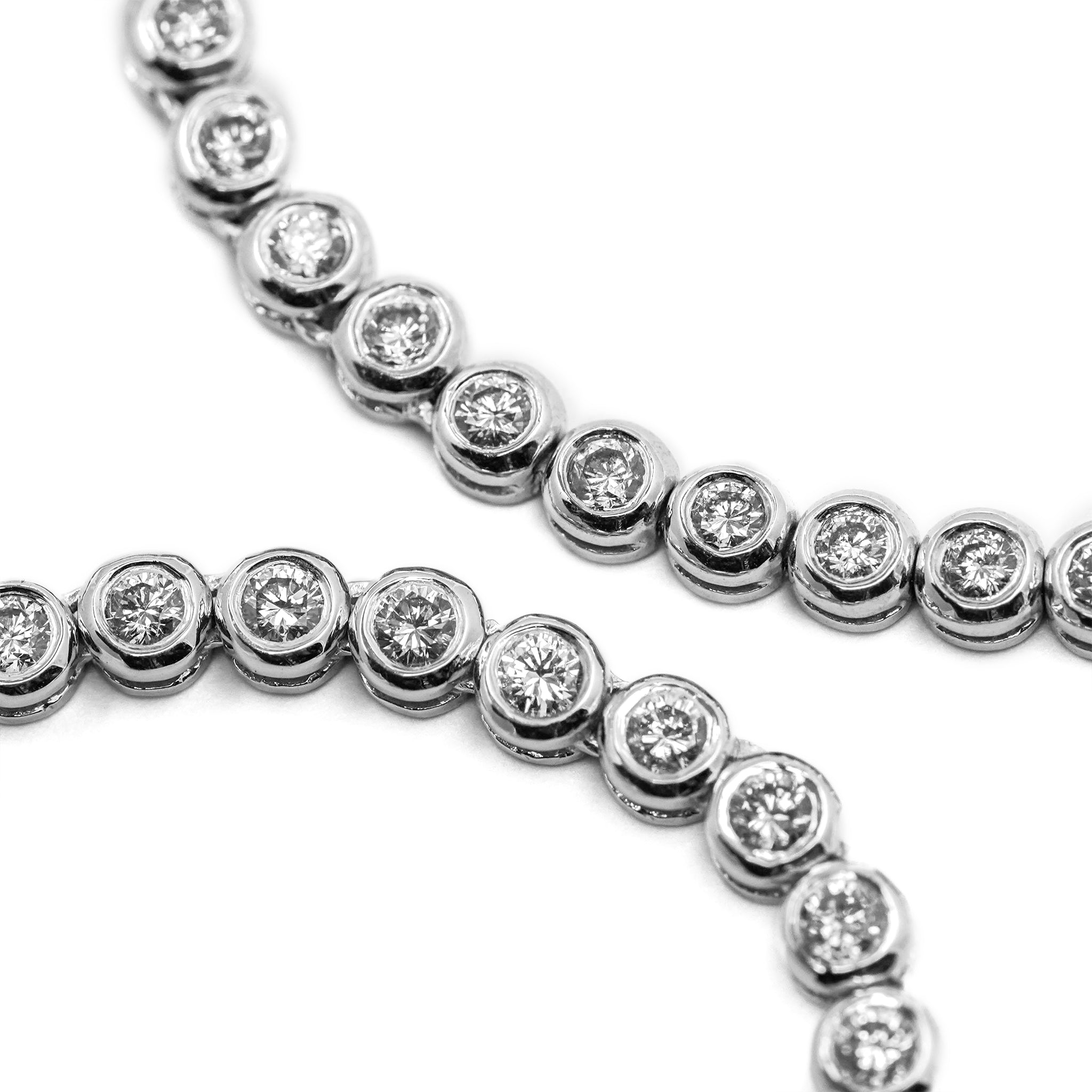 18K White Gold Ascending Diamond Necklace (5.47CT)