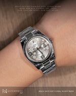 Load image into Gallery viewer, Rolex Datejust Stainless Steel Floral Silver 116200 Pre-Owned
