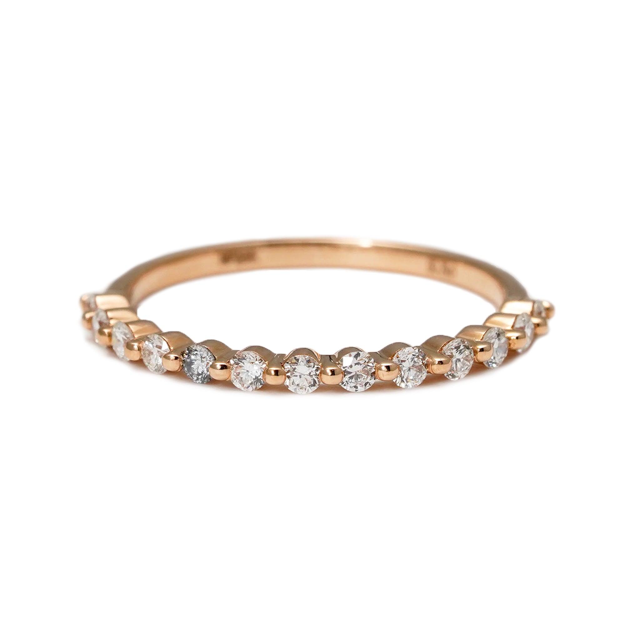 18K Gold Bubble Set Diamond Ring