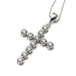 Load image into Gallery viewer, 18K White Gold Diamond Cross Pendant (Large)
