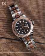 Load image into Gallery viewer, Rolex Yacht Master Rose Gold Black Dial 126621
