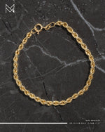 Load image into Gallery viewer, 18K Yellow Gold Rope Bracelet
