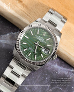 Load image into Gallery viewer, Rolex Datejust Olive Green Palm Motif Dial 126234
