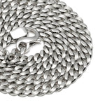 Load image into Gallery viewer, 18K White Gold Polish and Matt Cuban Link Necklace
