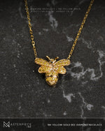 Load image into Gallery viewer, 18K Yellow Gold Bee Diamond Necklace
