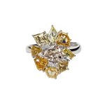 Load image into Gallery viewer, 18K White Gold Fancy Cut and Shapes One of a Kind Diamond Ring
