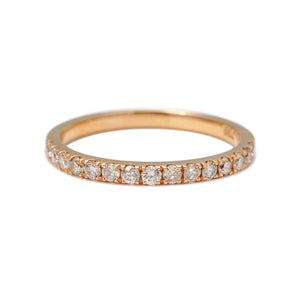 18K Rose Gold Pavé Diamond Ring (Medium stones)