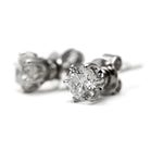 Load image into Gallery viewer, 18K White Gold 6 prong Diamond Stud
