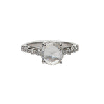 Load image into Gallery viewer, Rose Cut Diamond Ring 18K White Gold
