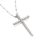 Load image into Gallery viewer, 18K White Gold Diamond Cross Pendant
