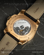 Load image into Gallery viewer, Calibre De Cartier 42mm 18K Rose Gold Brown Roman Dial W7100007 Pre-Owned
