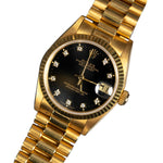 Load image into Gallery viewer, Rolex President Datejust 69178 18K Yellow Gold 26mm Black Diamond Dial - Pre-Owned
