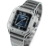 Load image into Gallery viewer, Cartier Santos XL 40MM Steel Blue Dial with Custom Diamonds
