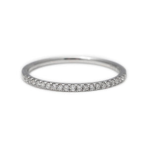 18K White Gold Pavé Diamond Ring (Petite stones)