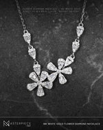 Load image into Gallery viewer, 18K White Gold Flower Diamond Necklace
