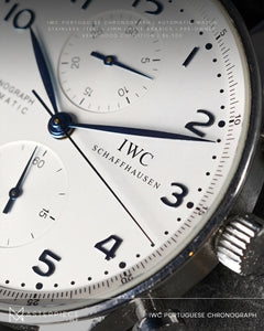 IWC Portuguese Chronograph Automatic Stainless 41mm Blue Arabic Watch - Pre Owned