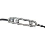 Load image into Gallery viewer, 18K White Gold with Moving Do-Re-Mi Diamond Bangle
