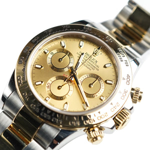 Rolex Daytona 18K Yellow Gold/Stainless Champagne Dial Watch 116503 Pre-Owned