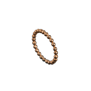 18K Gold Bead Ring