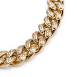 Load image into Gallery viewer, 14K Gold Cuban Link Diamond Bracelet (1.40CT)
