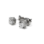 Load image into Gallery viewer, 18K White Gold 4 prong Diamond Stud
