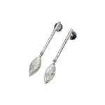 Load image into Gallery viewer, Marquise Rose Cut Chandeliers 18K White Gold
