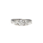 Load image into Gallery viewer, 18K White Gold Three Stone Diamond Ring
