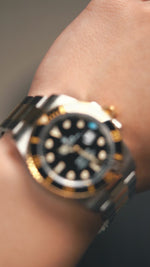 Load and play video in Gallery viewer, Rolex 40mm Two Tone Black Submariner 116613LN

