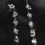 Load and play video in Gallery viewer, 18K White Gold Fancy Mix Shape Rose Cut Diamond Earrings
