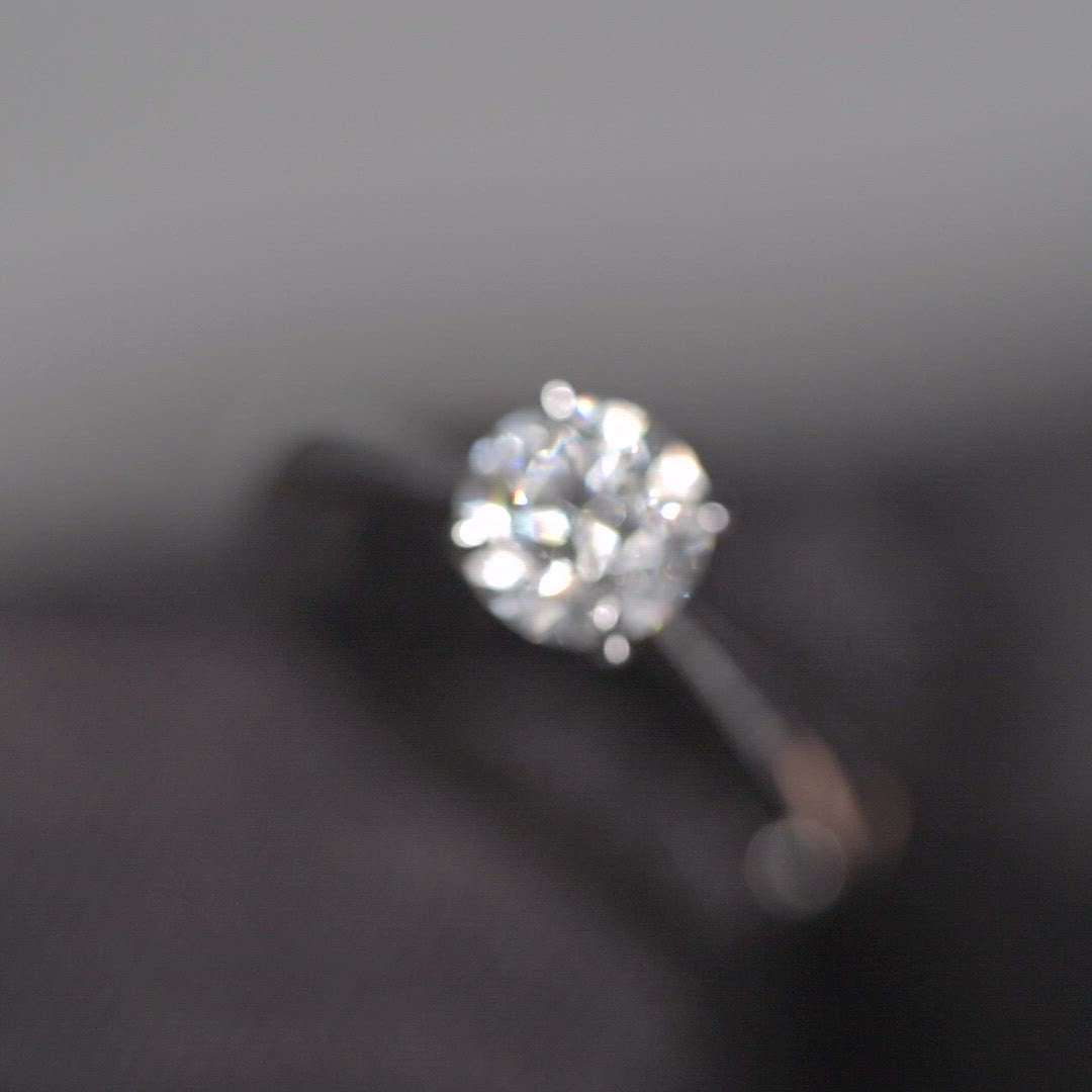 18K White Gold 0.70CT 4-Prong Solitaire Diamond Ring