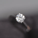 Load and play video in Gallery viewer, 18K White Gold 0.70CT 4-Prong Solitaire Diamond Ring
