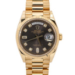 Load image into Gallery viewer, Rolex Day-Date 36mm 18K Yellow Gold Dark Grey Diamond Dial Pre-Owned

