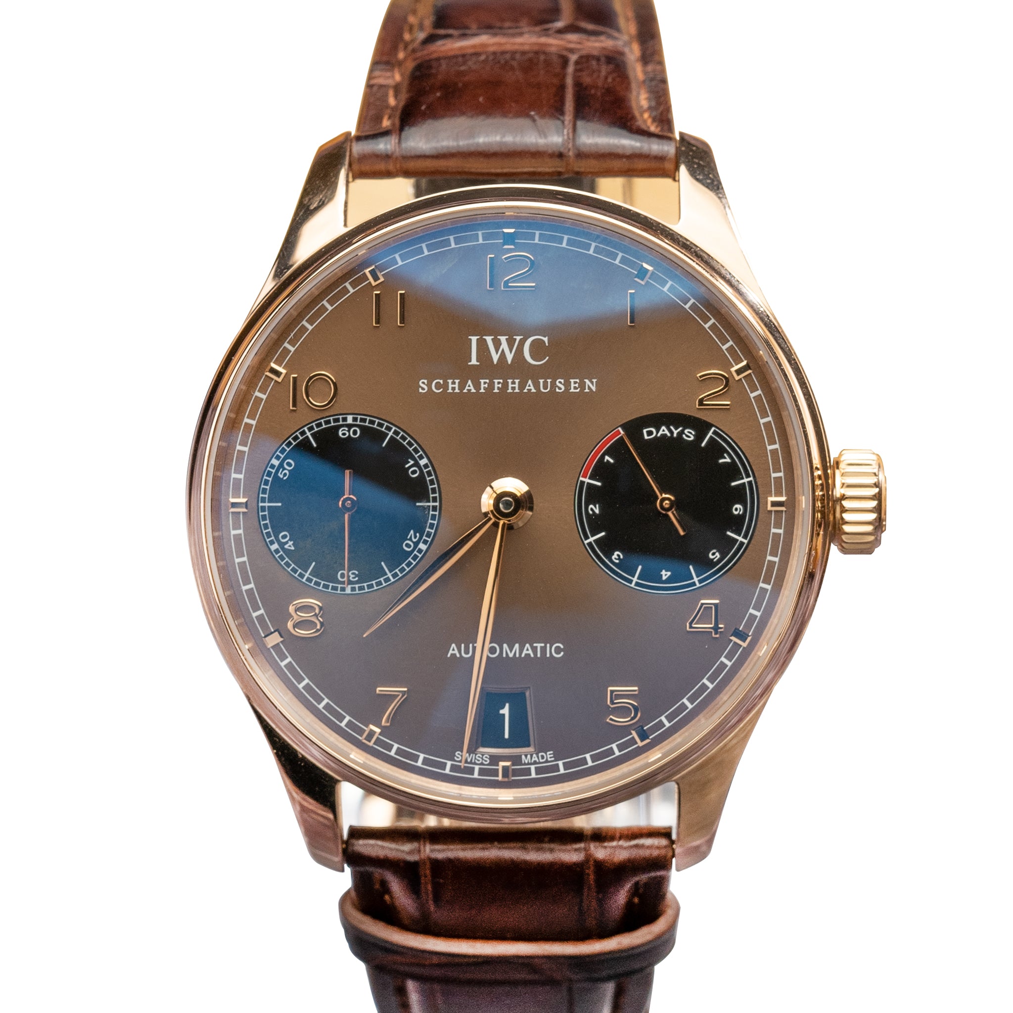 IWC Portuguese Brown Dial IWC500124 Pre-Owned