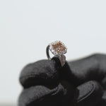 Load and play video in Gallery viewer, 18K White Gold 3CT Cushion Cut Fancy Color Diamond Ring with Custom Halo
