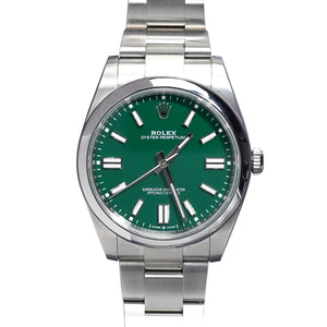 Rolex Oyster Perpetual Green Dial 41mm 124300 Pre-Owned