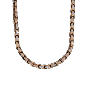 18K Rose Gold Snake Chain with Diamonds (20.53CT)