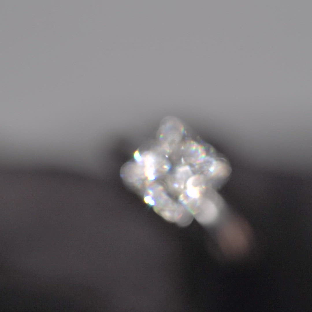 18K White Gold 2CT Princess Cut Solitaire Diamond Ring